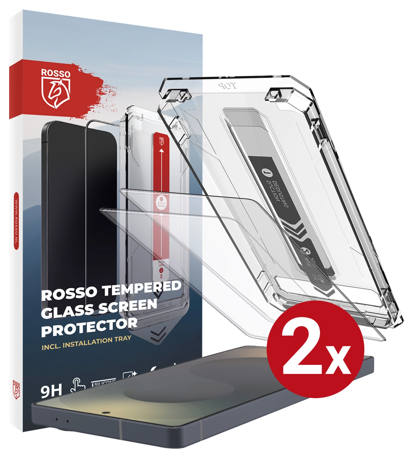 Rosso Samsung Galaxy S25 Ultra Tempered Glass met Installatietray (2-Pack) afbeelding 14