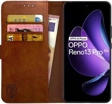 Rosso Element Oppo Reno 13 Pro Hoesje Book Case Wallet Bruin