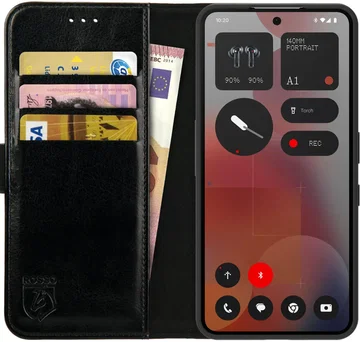 Rosso Element Nothing Phone (3a) Pro Hoesje Book Case Wallet Zwart