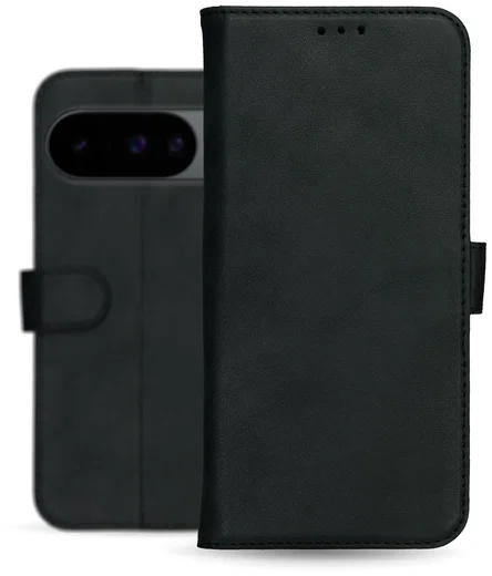 Rosso Deluxe Google Pixel 10 / 10 Pro Hoesje Echt Leer Book Case Zwart afbeelding 8