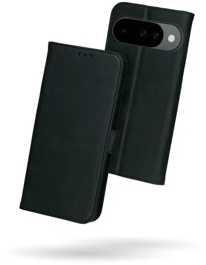 Rosso Deluxe Google Pixel 10 / 10 Pro Hoesje Echt Leer Book Case Zwart afbeelding 9