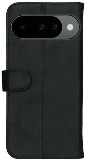 Rosso Deluxe Google Pixel 10 / 10 Pro Hoesje Echt Leer Book Case Zwart afbeelding 1