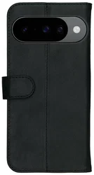 Rosso Deluxe Google Pixel 10 / 10 Pro Hoesje Echt Leer Book Case Zwart afbeelding