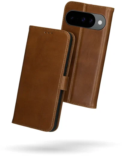 Rosso Deluxe Google Pixel 10 / 10 Pro Hoesje Echt Leer Book Case Bruin afbeelding 9