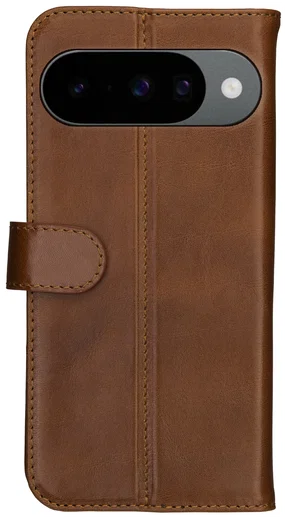 Rosso Deluxe Google Pixel 10 / 10 Pro Hoesje Echt Leer Book Case Bruin afbeelding 1