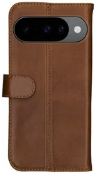 Rosso Deluxe Google Pixel 10 / 10 Pro Hoesje Echt Leer Book Case Bruin afbeelding