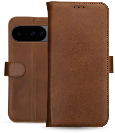 Rosso Deluxe Google Pixel 10 / 10 Pro Hoesje Echt Leer Book Case Bruin afbeelding 8