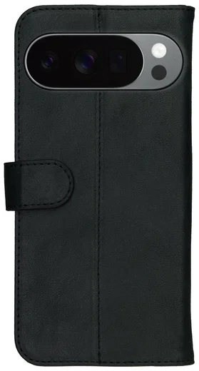 Rosso Deluxe Google Pixel 10 Pro XL Hoesje Echt Leer Book Case Zwart afbeelding 2