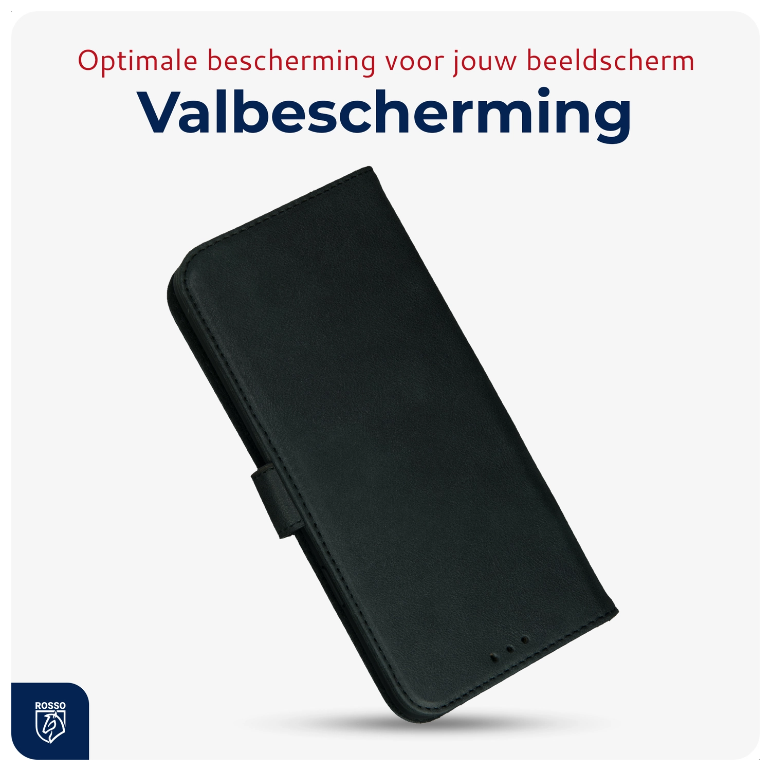 Rosso Deluxe Google Pixel 10 Pro XL Hoesje Echt Leer Book Case Zwart afbeelding 6