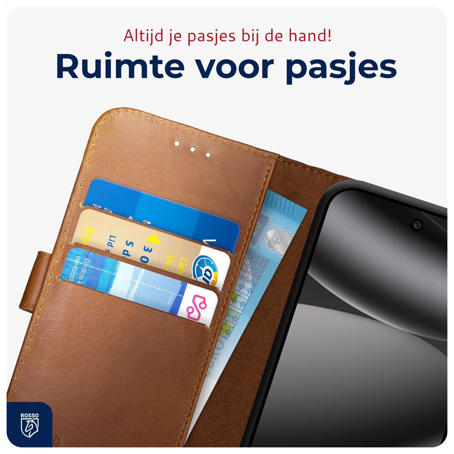 Rosso Deluxe Google Pixel 10 Pro XL Hoesje Echt Leer Book Case Bruin afbeelding 6