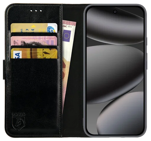 Rosso Element Google Pixel 10 Pro XL Hoesje Book Case Wallet Zwart afbeelding 1