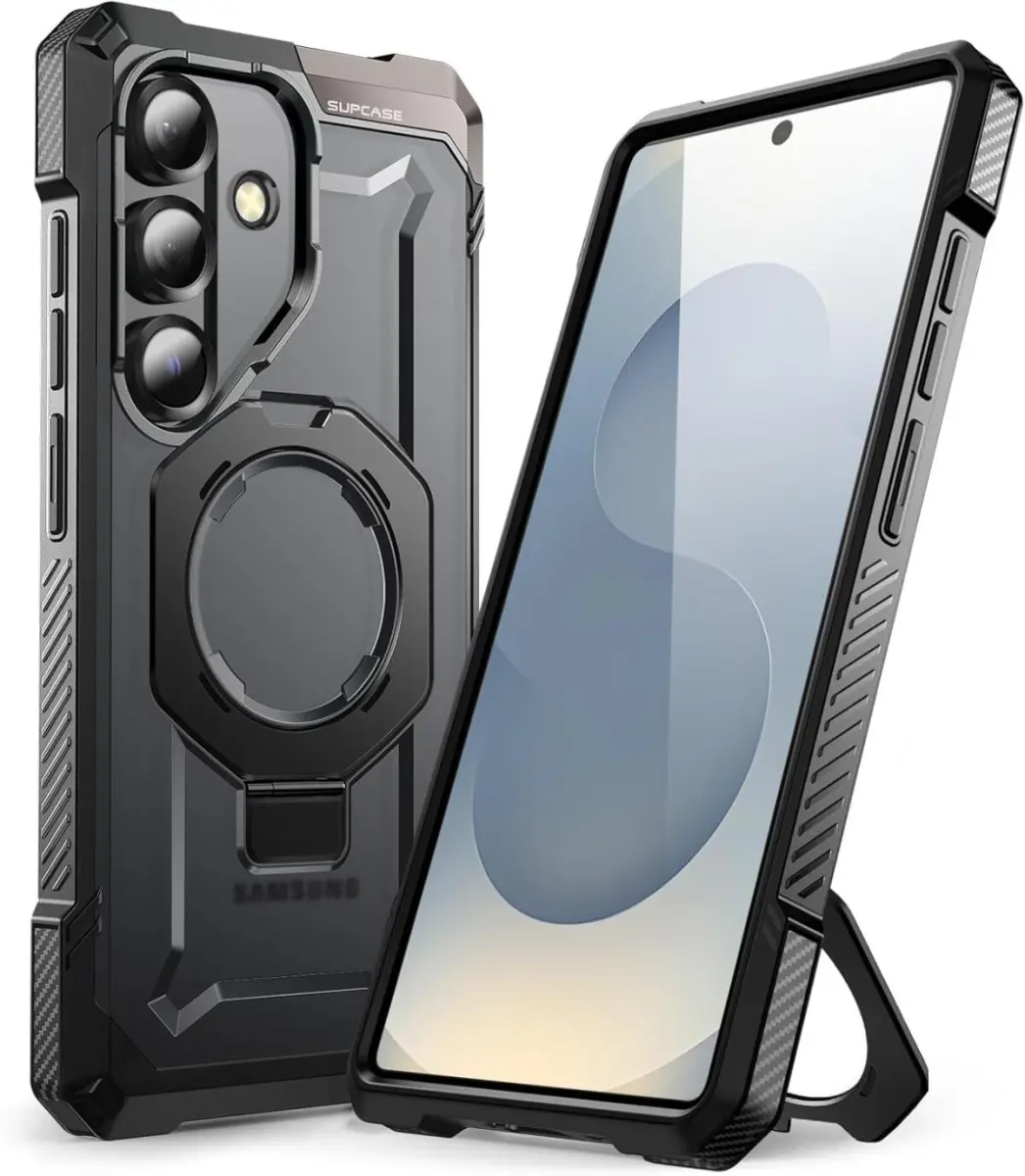 SUPCASE UB Grip Samsung Galaxy S25 Hoesje MagSafe / Qi2 Kickstand Zwart afbeelding 1
