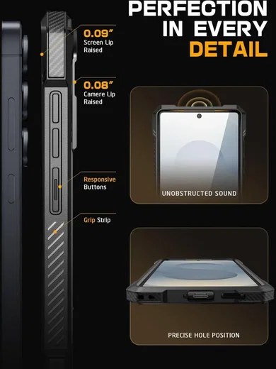 SUPCASE UB Grip Samsung Galaxy S25 Hoesje MagSafe / Qi2 Kickstand Zwart afbeelding 9