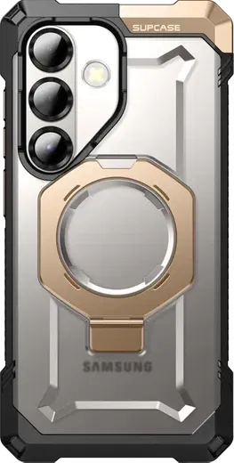 SUPCASE UB Grip Samsung Galaxy S25 Hoesje MagSafe / Qi2 Kickstand Goud afbeelding 2