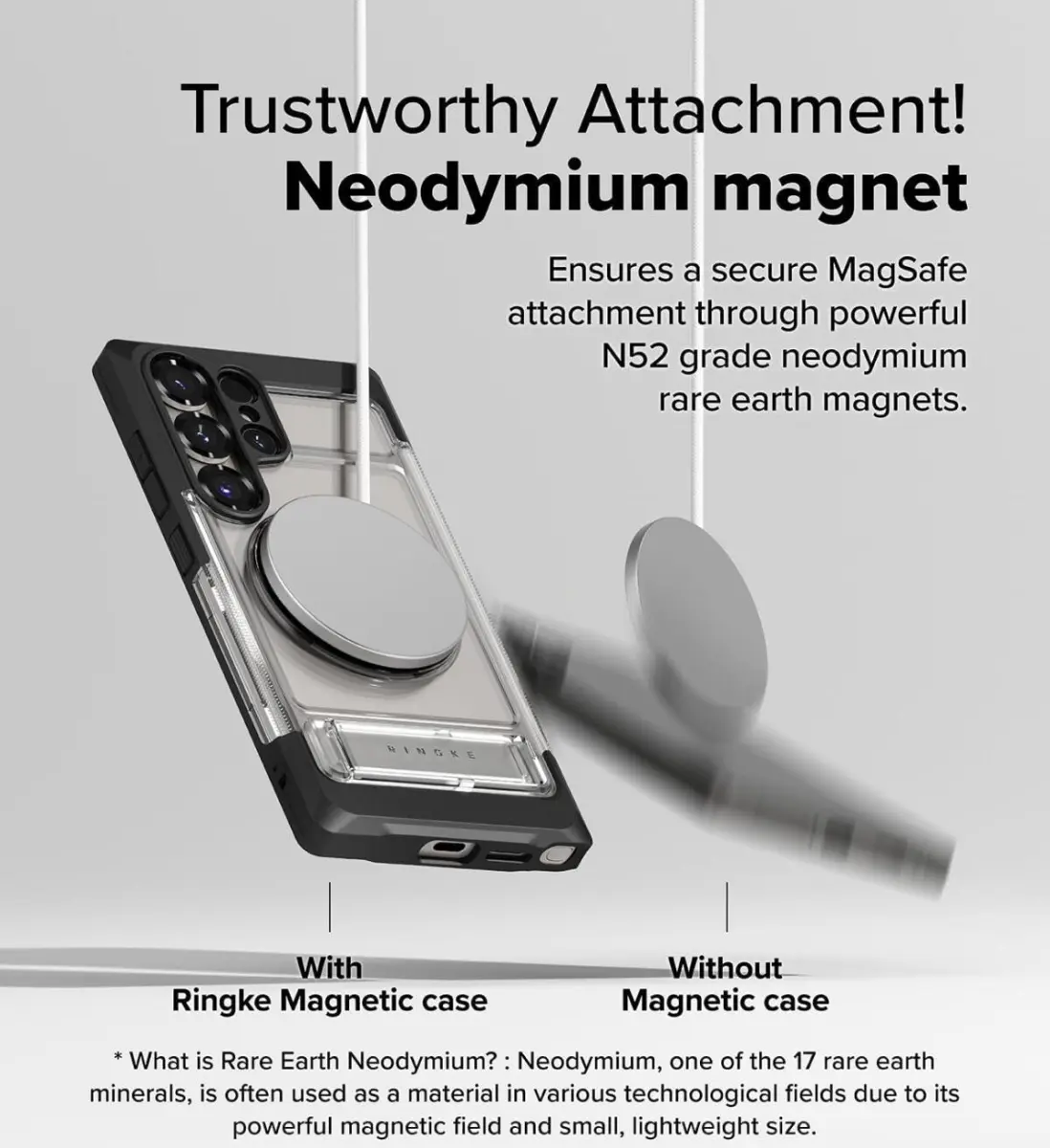Ringke UX Magnetic Samsung Galaxy S25 Ultra Hoesje MagSafe Transparant afbeelding 4