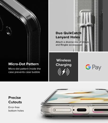 Ringke Fusion Google Pixel 9a Hoesje Back Cover Matte Transparant afbeelding 5
