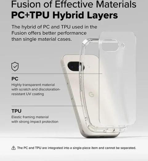 Ringke Fusion Google Pixel 9a Hoesje Back Cover Matte Transparant afbeelding 6