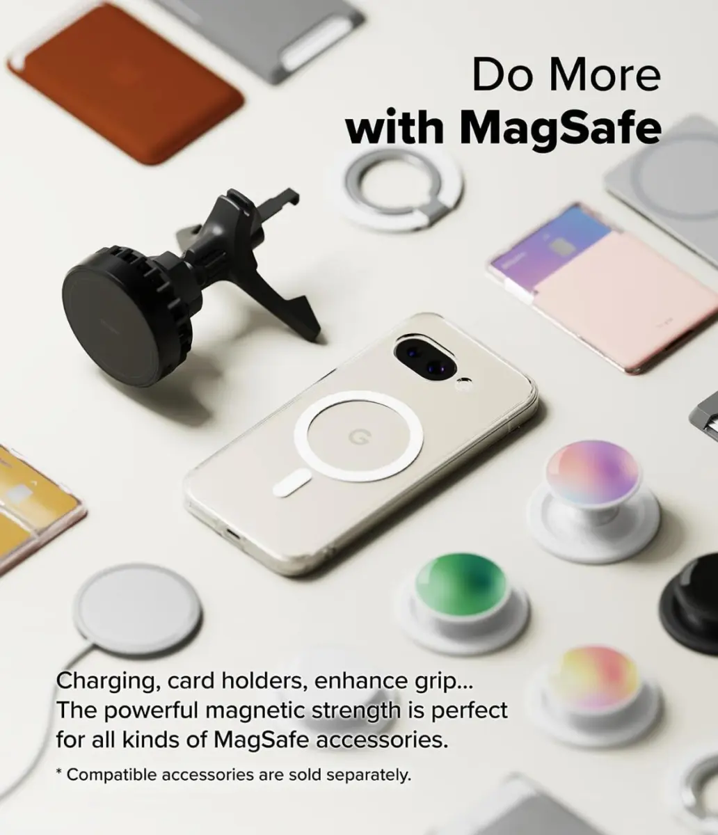 Ringke Fusion Magnetic Google Pixel 9a Hoesje MagSafe Back Cover Transparant afbeelding 6