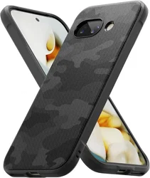 Ringke Onyx Google Pixel 9a Hoesje Flexibel TPU Back Cover Camo Zwart afbeelding