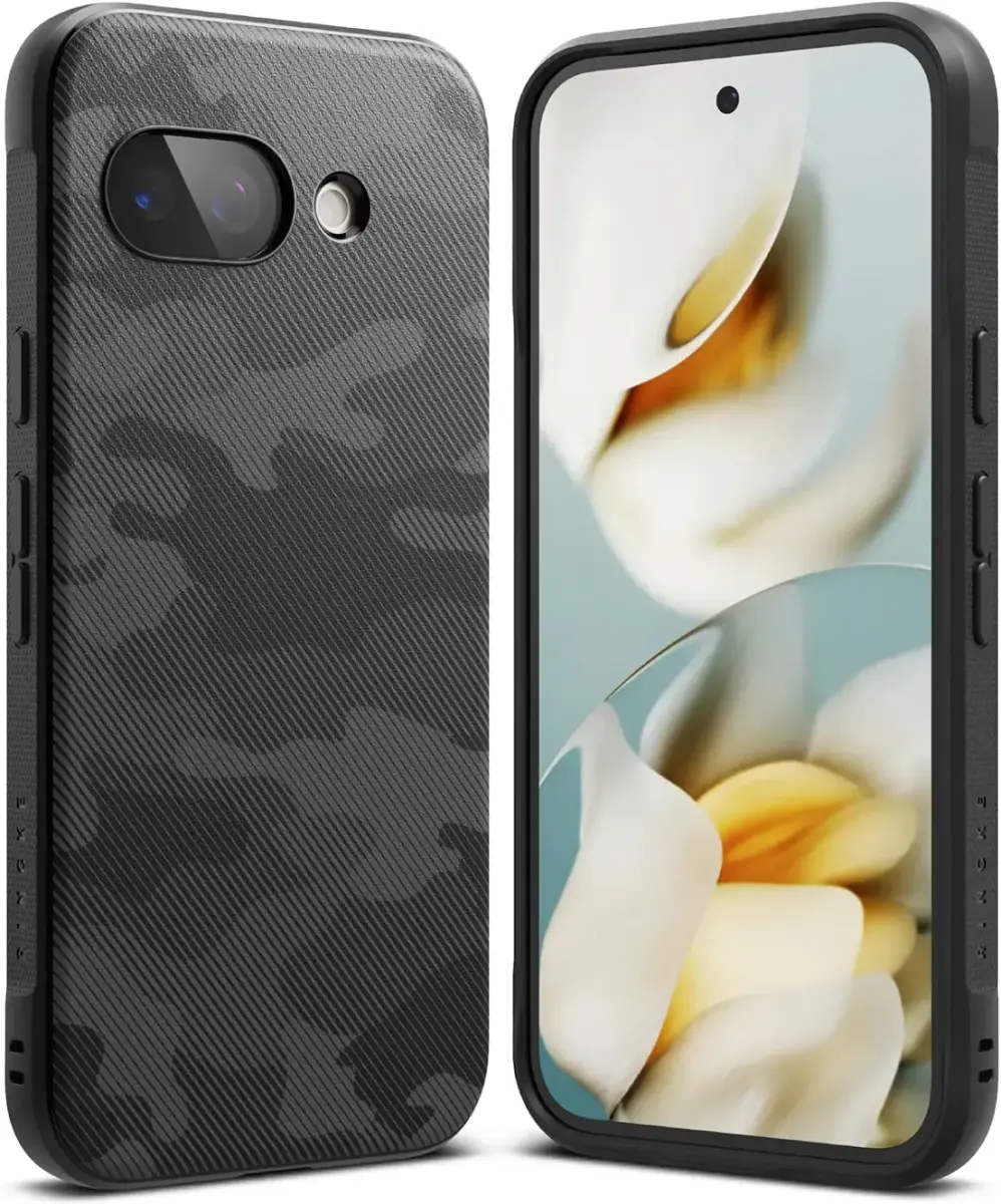 Ringke Onyx Google Pixel 9a Hoesje Flexibel TPU Back Cover Camo Zwart afbeelding 2