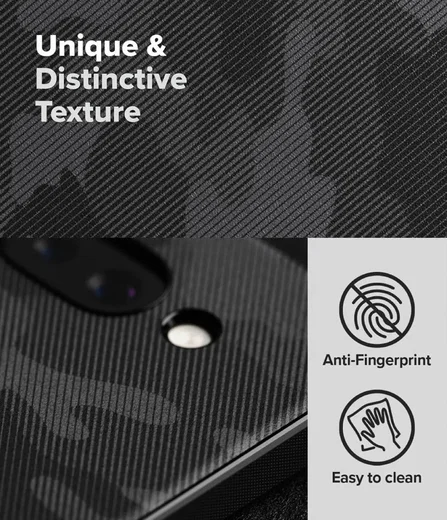 Ringke Onyx Google Pixel 9a Hoesje Flexibel TPU Back Cover Camo Zwart afbeelding 6