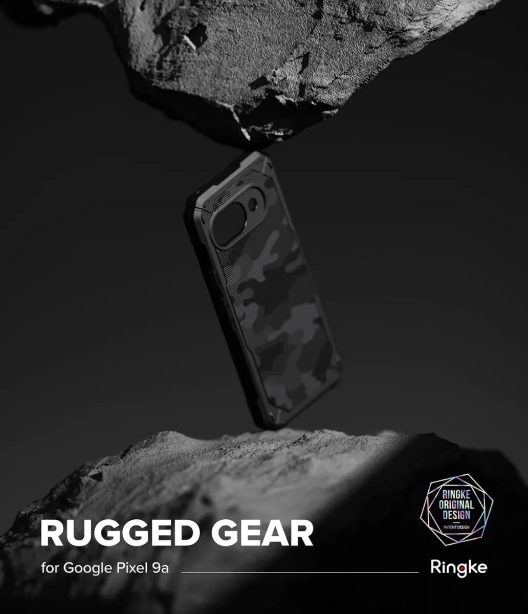 Ringke Rugged Gear Google Pixel 9a Hoesje Back Cover Camo Zwart afbeelding 10