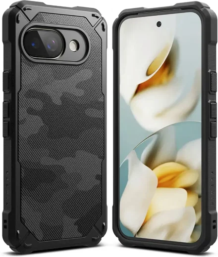 Ringke Rugged Gear Google Pixel 9a Hoesje Back Cover Camo Zwart afbeelding 2
