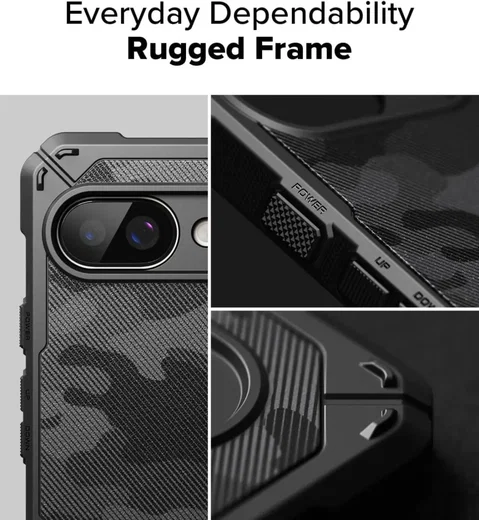 Ringke Rugged Gear Google Pixel 9a Hoesje Back Cover Camo Zwart afbeelding 4