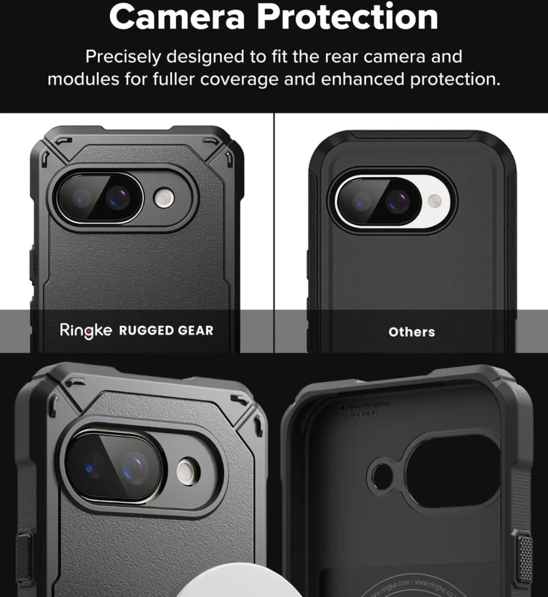 Ringke Rugged Gear Magnetic Google Pixel 9a Hoesje MagSafe Back Cover Zwart afbeelding 9