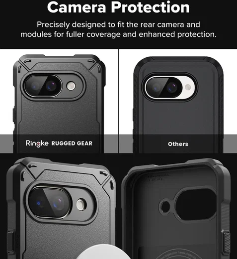 Ringke Rugged Gear Magnetic Google Pixel 9a Hoesje MagSafe Back Cover Zwart afbeelding 9