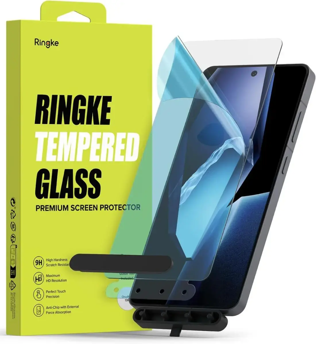 Ringke OnePlus 13R Screen Protector Tempered Glass met Jig 2-Pack afbeelding 1