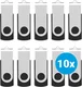 SBG USB Stick 2GB Flash Drive USB 2.0 10 Pack Zwart afbeelding 1