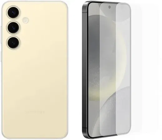 Origineel Samsung S24 Plus Bundel - Clear Case Hoesje + Screen Protector 2-Pack afbeelding 1