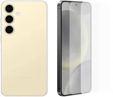 Origineel Samsung S24 Plus Bundel - Clear Case Hoesje + Screen Protector 2-Pack