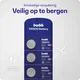 Buddi CR2032 Lithium Knoopcelbatterij Autosleutel 210mh / 3V (5-Pack) afbeelding 5