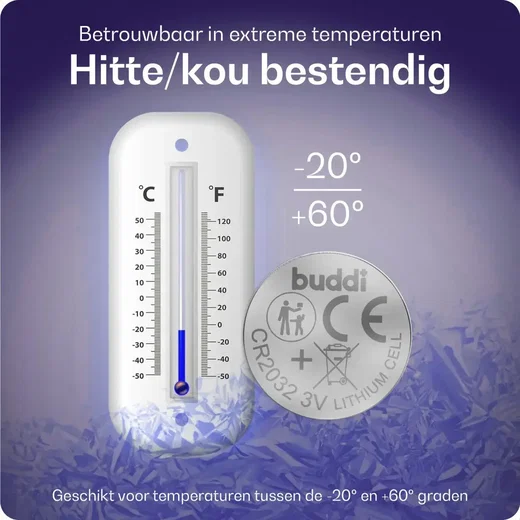 Buddi CR2032 Lithium Knoopcelbatterij SmartTag 210mh / 3V (5-Pack) afbeelding 5