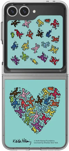 Origineel Samsung Galaxy Z Flip 7 FE / 6 FlipSuit Plaatje Keith Haring Love afbeelding 3