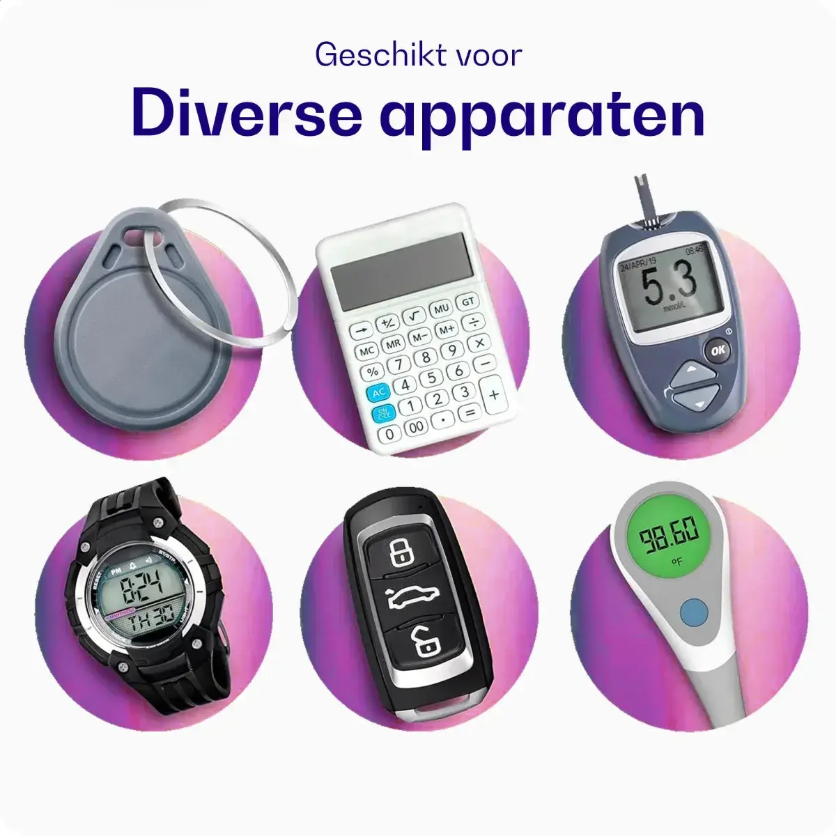 Buddi CR2032 Lithium Knoopcel Batterij 210mh / 3V (5-Pack) afbeelding 3