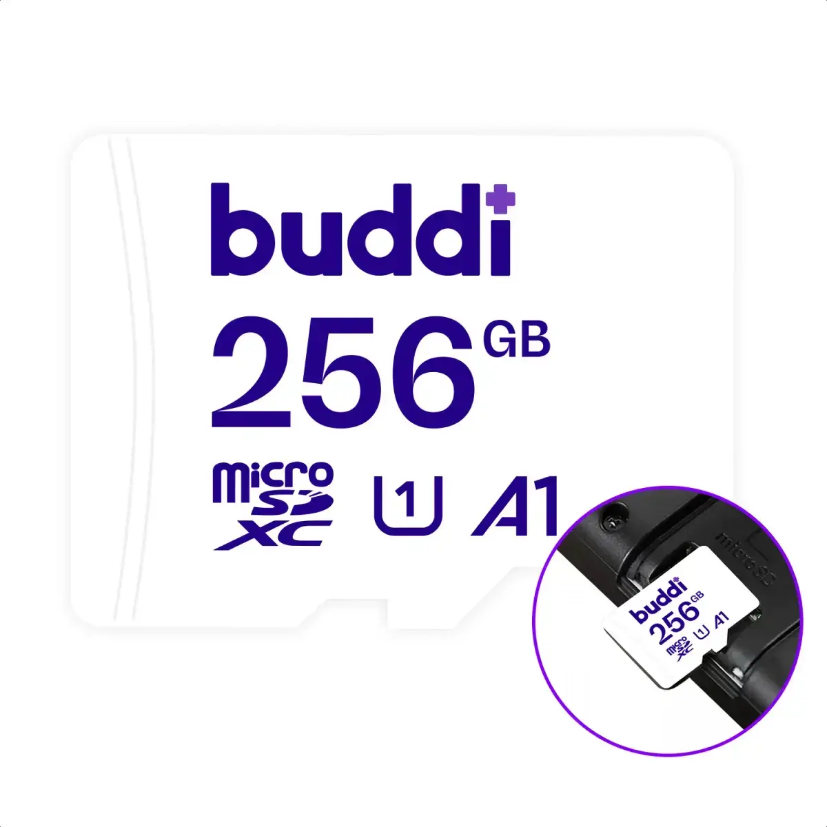 Buddi MicroSDXC Nintendo Switch Geheugenkaart 256GB Wit afbeelding 1