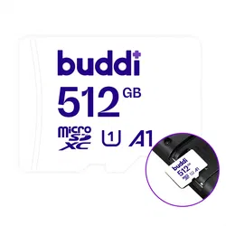 Buddi MicroSDXC Nintendo Switch Geheugenkaart 512GB Wit afbeelding