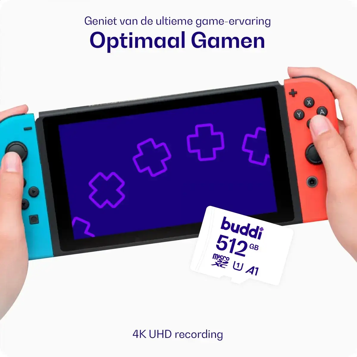 Buddi MicroSDXC Nintendo Switch Geheugenkaart 512GB Wit afbeelding 2