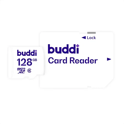 Buddi MicroSDXC Fotografie Geheugenkaart 128GB Wit afbeelding 6