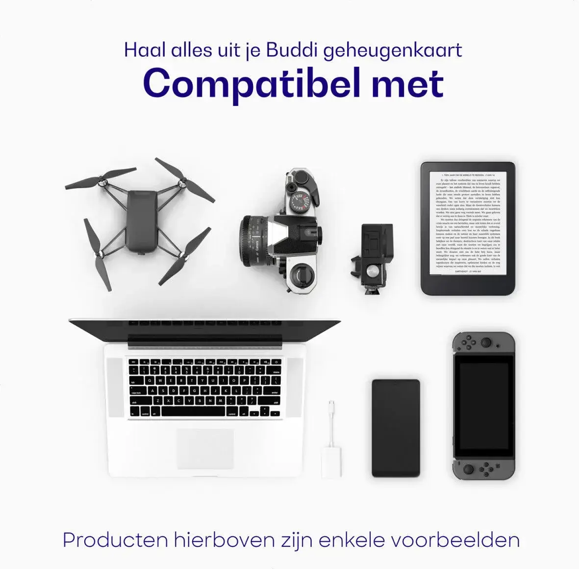 Buddi MicroSDXC Geheugenkaart met SD Kaart Adapter 256GB 3-Pack afbeelding 3