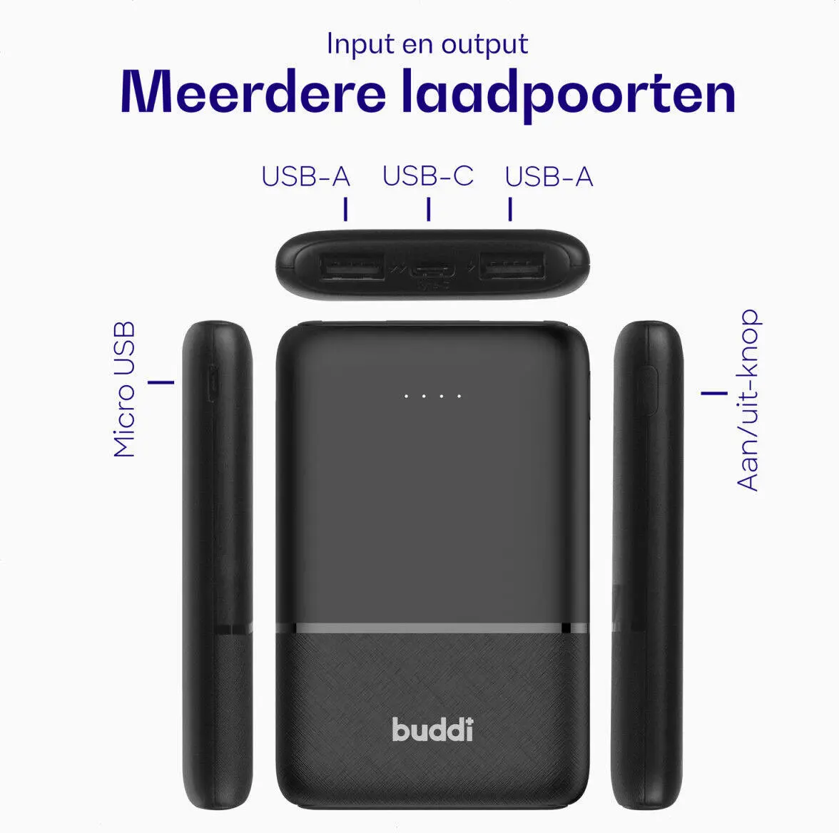 Telefoonhouder Fiets + Powerbank 5000 mAh Buddi Go Zwart afbeelding 5