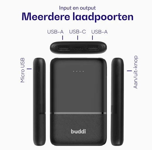 Telefoonhouder Fiets + Powerbank 5000 mAh Buddi Go Zwart afbeelding 5