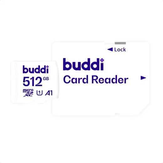 Buddi MicroSDXC Geheugenkaart met SD Kaart Adapter 512GB 3-Pack afbeelding 6