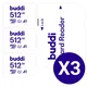 Buddi MicroSDXC Geheugenkaart met SD Kaart Adapter 512GB 3-Pack afbeelding 1