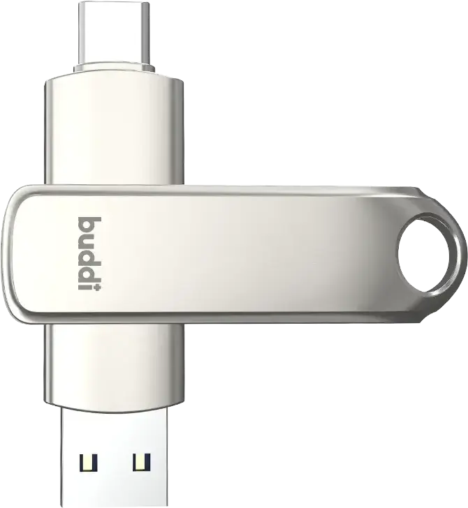 Buddi USB-A en USB-C Stick Dual Geheugenstick 64GB Grijs (2-Pack) afbeelding 9
