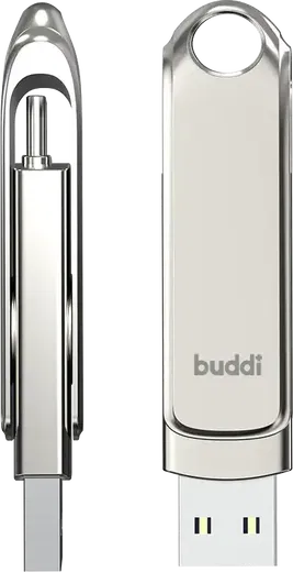 Buddi USB-A en USB-C Stick Dual Geheugenstick 64GB Grijs (2-Pack) afbeelding 10