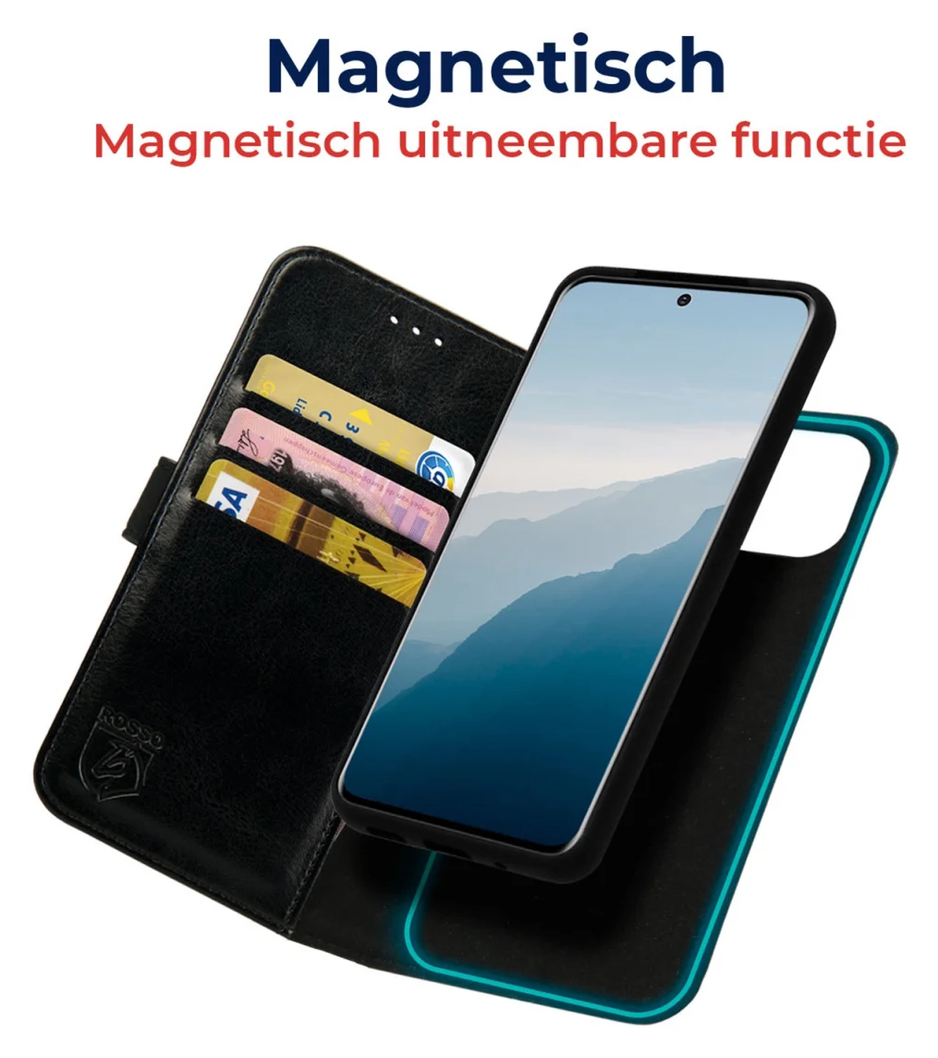 Rosso Element Uitneembaar 2-in-1 Samsung Galaxy A56 Hoesje Zwart afbeelding 6